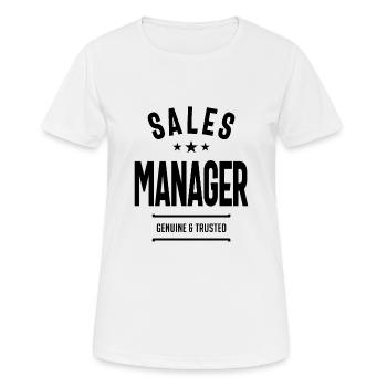 Sales Manager Job Title Gift - Women's Breathable T-Shirt - white - Front - AI Model Female 172 dark (172cm)