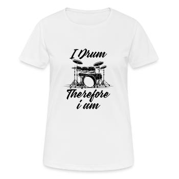 je tambourine donc je suis - T-shirt respirant Femme - blanc - Devant - AI Model Female 172 dark (172cm)