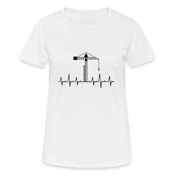 Kran Kräne Kranführer Baustelle Bagger Geschenk - Frauen T-Shirt atmungsaktiv - Weiß - Vorne - AI Model Female 172 dark (172cm)