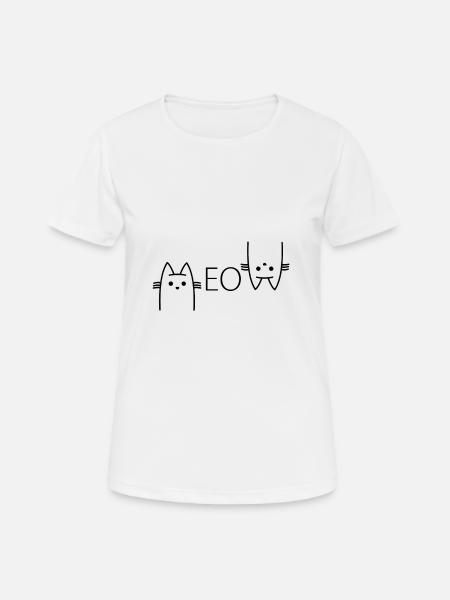 Miau - Amant de chaton propriétaire de chat doux Kät - T-shirt respirant Femme - blanc
