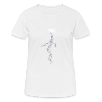 Lighting Gift Idea Lightning Bolt Graphic - Women's Breathable T-Shirt - white - Front - AI Model Female 172 dark (172cm)