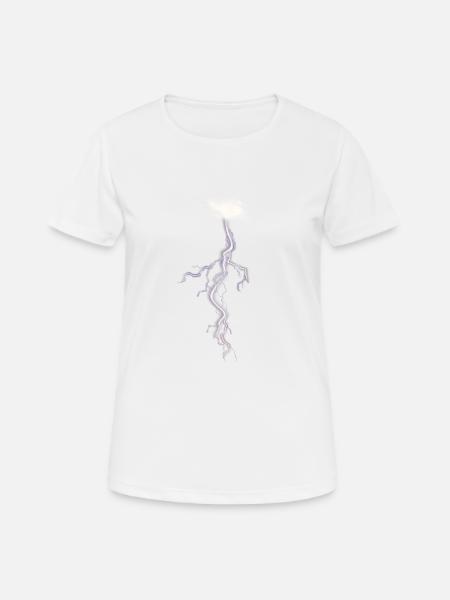 Lighting Gift Idea Lightning Bolt Graphic - Women's Breathable T-Shirt - white