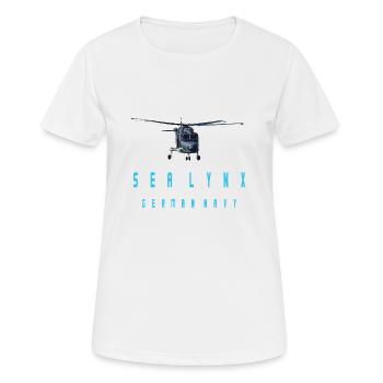 Sea Lynx German Navy - Frauen T-Shirt atmungsaktiv - Weiß - Vorne - AI Model Female 172 dark (172cm)