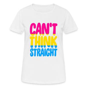 La communauté Pansexual Pride ne peut pas penser à un rig droit - T-shirt respirant Femme - blanc - Devant - AI Model Female 172 dark (172cm)