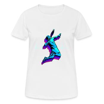 Badminton Federball Schläger Sport Hobby Geschenk - Frauen T-Shirt atmungsaktiv - Weiß - Vorne - AI Model Female 172 dark (172cm)