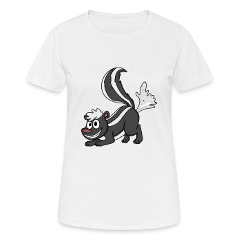 moufette - T-shirt respirant Femme - blanc - Devant - AI Model Female 172 dark (172cm)