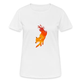 Cadeau d'artiste et de fan de renard de feu - T-shirt respirant Femme - blanc - Devant - AI Model Female 172 dark (172cm)