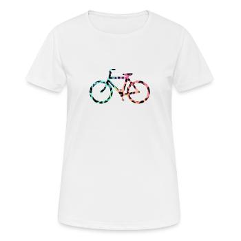 bicycle - Women's Breathable T-Shirt - white - Front - AI Model Female 172 dark (172cm)