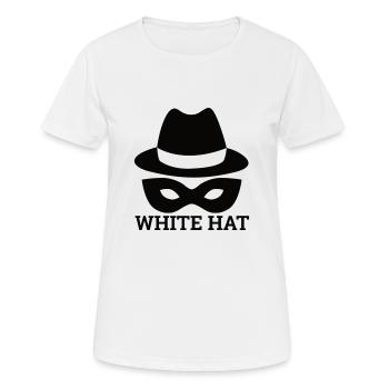 « White Hacker » | Hacker, ordinateur - T-shirt respirant Femme - blanc - Devant - AI Model Female 172 dark (172cm)