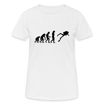 Plongée scuba diving plongeur plongée dive - T-shirt respirant Femme - blanc - Devant - AI Model Female 172 dark (172cm)