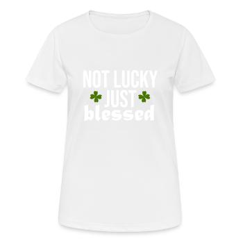 Lucky Luck Blessing Blessed Divine - Women's Breathable T-Shirt - white - Front - AI Model Female 172 dark (172cm)