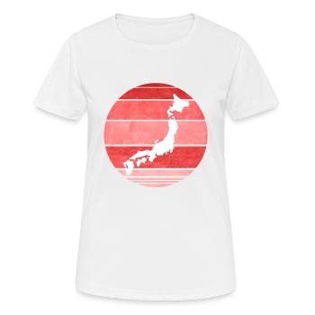 Japon Carte Rétro idée cadeau pour les vacances - T-shirt respirant Femme - blanc - Devant - AI Model Female 172 dark (172cm)