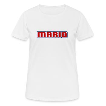 Cadeau Mario Pixel Gamer 8 bits - T-shirt respirant Femme - blanc - Devant - AI Model Female 172 dark (172cm)