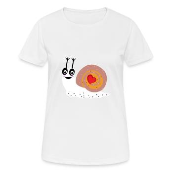 Snail Herz Nette und attraktive Geschenk - Frauen T-Shirt atmungsaktiv - Weiß - Vorne - AI Model Female 172 dark (172cm)