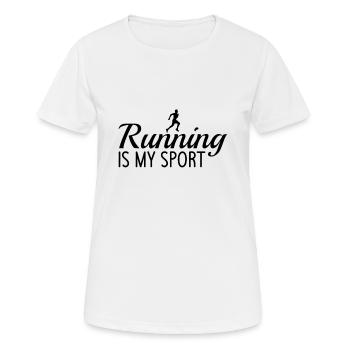 running in my sport - Women's Breathable T-Shirt - white - Front - AI Model Female 172 dark (172cm)