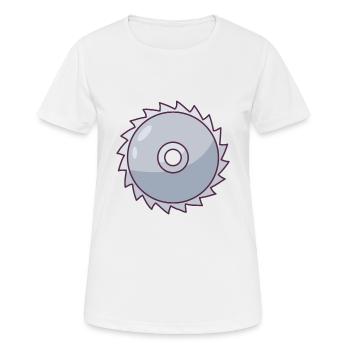 Scie circulaire - T-shirt respirant Femme - blanc - Devant - AI Model Female 172 dark (172cm)
