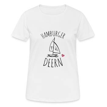 Voilier Hamburger Deern - T-shirt respirant Femme - blanc - Devant - AI Model Female 172 dark (172cm)