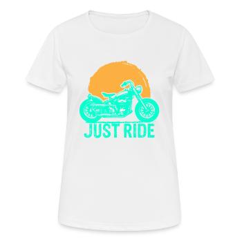Motards Motocyclistes deux-roues - T-shirt respirant Femme - blanc - Devant - AI Model Female 172 dark (172cm)