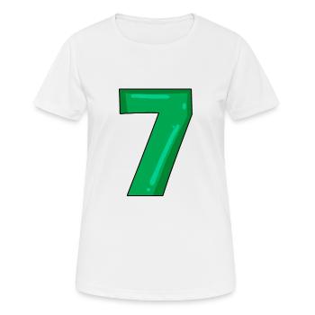 Number 7 - Women's Breathable T-Shirt - white - Front - AI Model Female 172 dark (172cm)