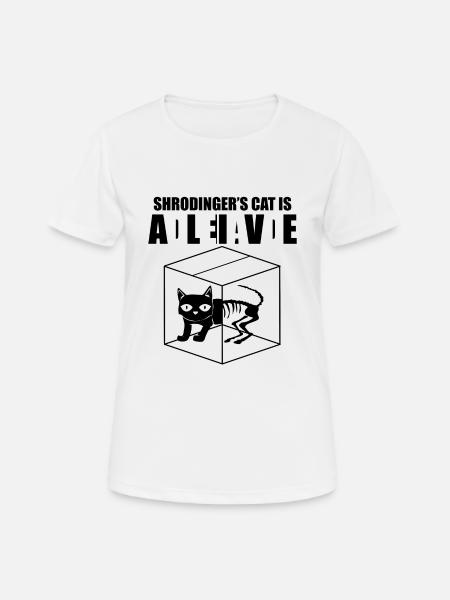 Le chat de Schrödinger Dead & Alive Student Physics - T-shirt respirant Femme - blanc