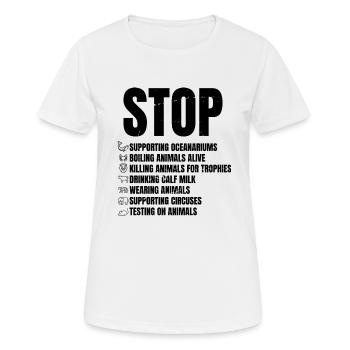 Save The Planet - Animal Rights Organization - - Frauen T-Shirt atmungsaktiv - Weiß - Vorne - AI Model Female 172 dark (172cm)