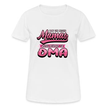 Schwangerschaft Oma Mama Lustig Baby Geschenk - Frauen T-Shirt atmungsaktiv - Weiß - Vorne - AI Model Female 172 dark (172cm)