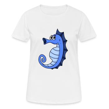 hippocampe - T-shirt respirant Femme - blanc - Devant - AI Model Female 172 dark (172cm)