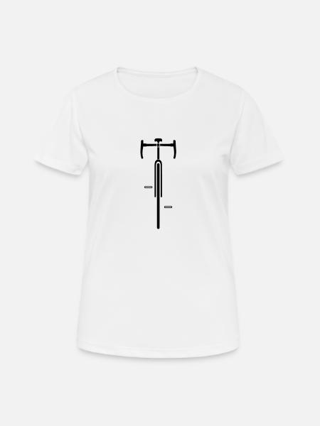 Road bike front silhouette - Women's Breathable T-Shirt - white