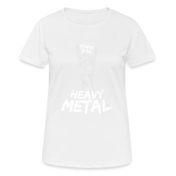 Heavy Metal Musik Stand for Metal Pommesgabel - Frauen T-Shirt atmungsaktiv - Weiß - Vorne - AI Model Female 172 dark (172cm)
