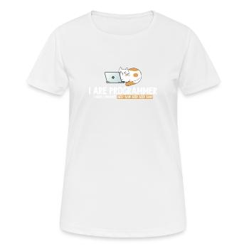 Je programme un programmeur de chat - T-shirt respirant Femme - blanc - Devant - AI Model Female 172 dark (172cm)