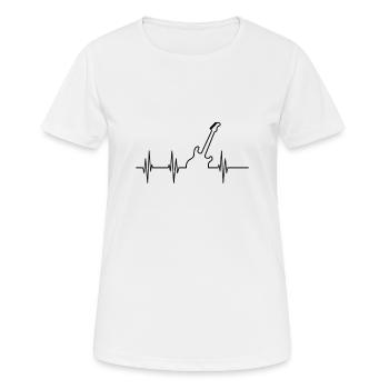 Guitar heartbeat - Women's Breathable T-Shirt - white - Front - AI Model Female 172 dark (172cm)