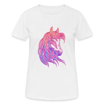 Beauty horse head beautiful motif & eye-catcher - Women's Breathable T-Shirt - white - Front - AI Model Female 172 dark (172cm)