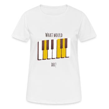 What would GSUS do? Holy Chord - Frauen T-Shirt atmungsaktiv - Weiß - Vorne - AI Model Female 172 dark (172cm)