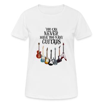 You can never have too many guitars - Women's Breathable T-Shirt - white - Front - AI Model Female 172 dark (172cm)