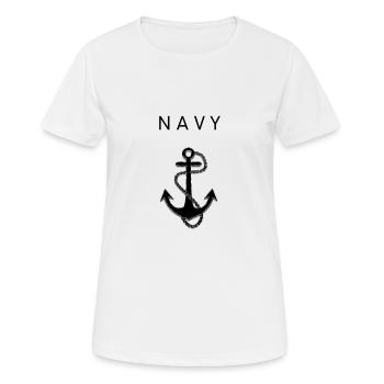 Marin marin ancre marin marin - T-shirt respirant Femme - blanc - Devant - AI Model Female 172 dark (172cm)