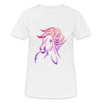 Beauty horse head beautiful motif & eye-catcher - Women's Breathable T-Shirt - white - Front - AI Model Female 172 dark (172cm)