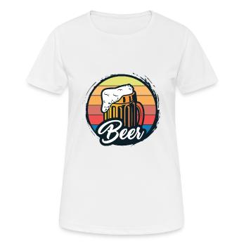 Beer Bier Bierkönig Biertrinker Bierpong Bierspiel - Frauen T-Shirt atmungsaktiv - Weiß - Vorne - AI Model Female 172 dark (172cm)