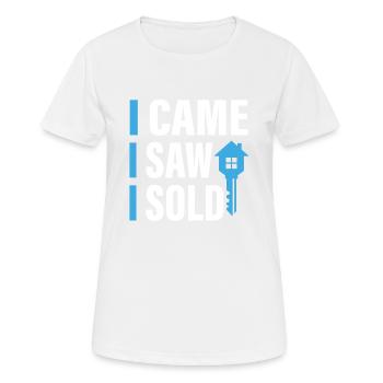 Immobilienmakler Makler Lustiger Spruch Geschenk - Frauen T-Shirt atmungsaktiv - Weiß - Vorne - AI Model Female 172 dark (172cm)