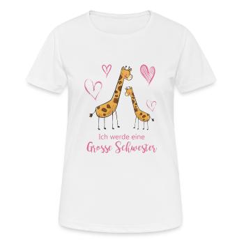 Big Sister Baby Big Gift Idea - Women's Breathable T-Shirt - white - Front - AI Model Female 172 dark (172cm)
