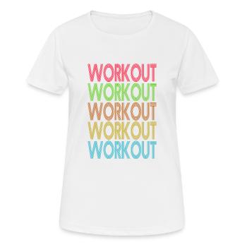 Gym - Gym - Bodybuilding - Entraînement - T-shirt respirant Femme - blanc - Devant - AI Model Female 172 dark (172cm)