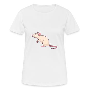 White Rat Clipart - Women's Breathable T-Shirt - white - Front - AI Model Female 172 dark (172cm)