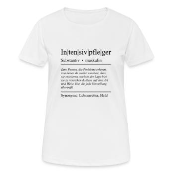 Intensivpfleger Intensivpflege Pfleger Geschenk - Frauen T-Shirt atmungsaktiv - Weiß - Vorne - AI Model Female 172 dark (172cm)