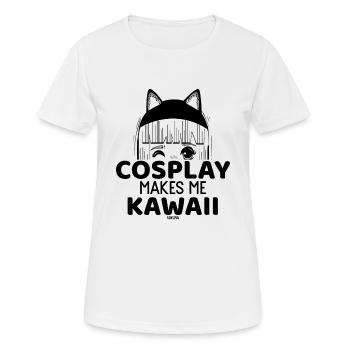 Kawaii Anime Manga Cosplay - T-shirt respirant Femme - blanc - Devant - AI Model Female 172 dark (172cm)