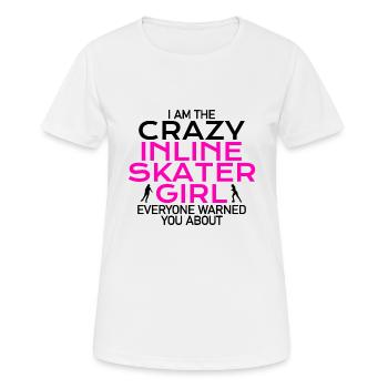 fille de patineur en ligne fou - T-shirt respirant Femme - blanc - Devant - AI Model Female 172 dark (172cm)