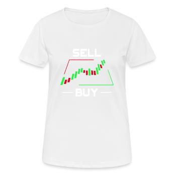 Marché boursier Trader Candlestick Chart Trading Gift - T-shirt respirant Femme - blanc - Devant - AI Model Female 172 dark (172cm)
