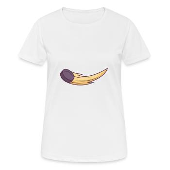 Hokey Puck - Frauen T-Shirt atmungsaktiv - Weiß - Vorne - AI Model Female 172 dark (172cm)