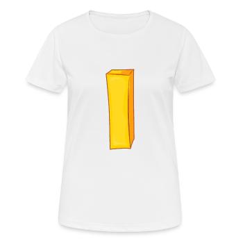 Pommes - Frauen T-Shirt atmungsaktiv - Weiß - Vorne - AI Model Female 172 dark (172cm)