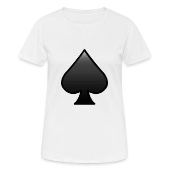As de pique - T-shirt respirant Femme - blanc - Devant - AI Model Female 172 dark (172cm)