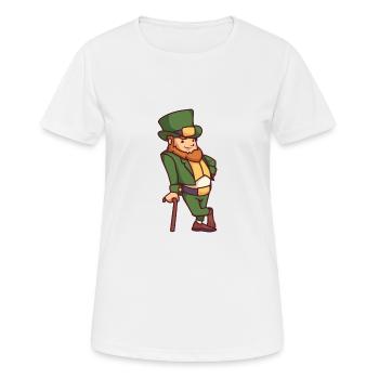 Irish Leprachaun - Women's Breathable T-Shirt - white - Front - AI Model Female 172 dark (172cm)
