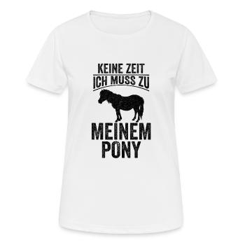 Pony Pferdebesitzer Reitverein Reiten Reitpony Ges - Frauen T-Shirt atmungsaktiv - Weiß - Vorne - AI Model Female 172 dark (172cm)